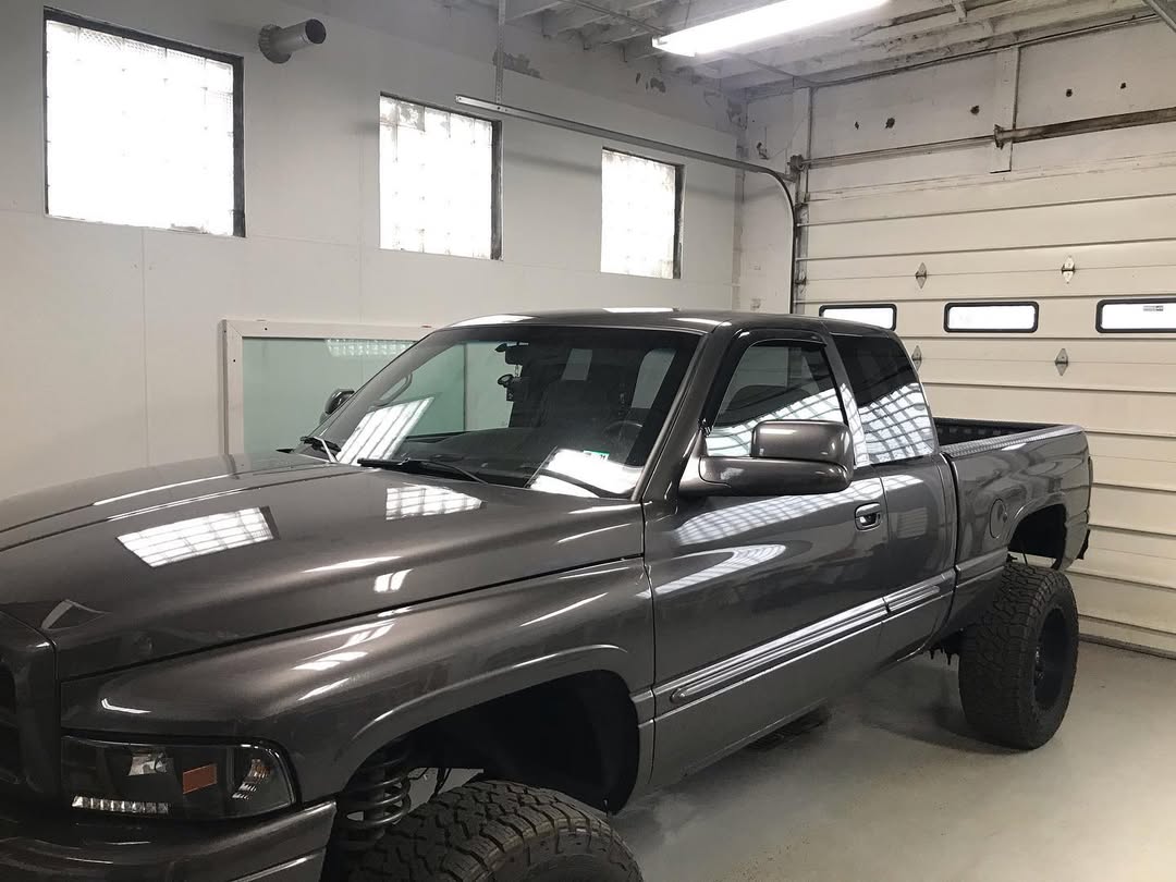 Vehicle before window tint installation