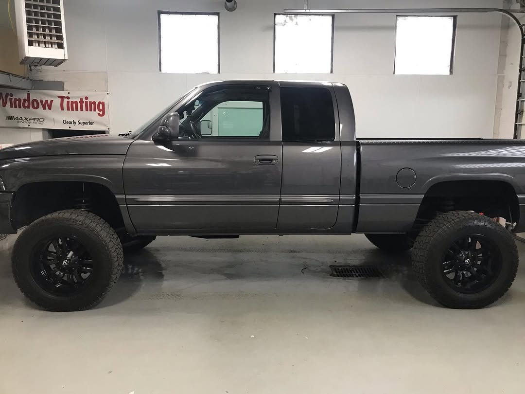 Vehicle before window tint installation